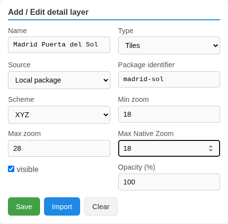 Local XYZ layer editor for the Puerta del Sol ZIP.